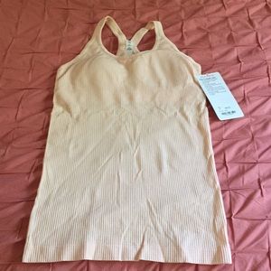 NWT Lululemon Ebb to Street tank sz 6 ballet pink